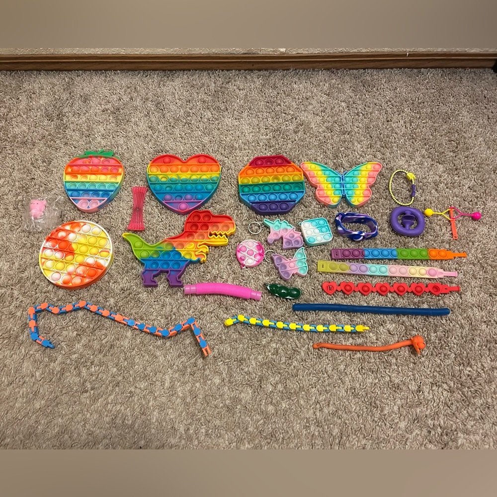 Rainbow Pop It / Fidget Toy Lot for Kids